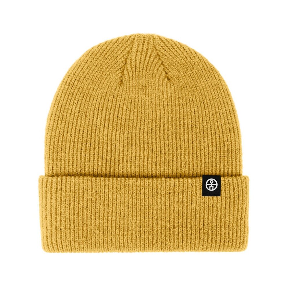 Men Women unisex Classic Ribbed Knit Beanie 2pcs-(Gray +Yellow )